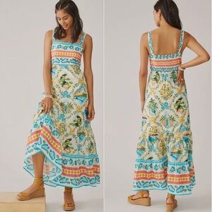 Farm Rio x Anthropologie toucan printed maxi dress  size small